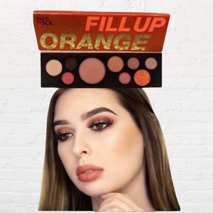 Touch In SOL Fill Up Orange Eyeshadow Palette Makeup NEW